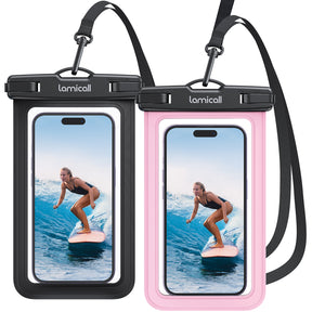 Lamicall Waterproof Phone Pouch Case - [Easy Lock & Heavy Duty] IPX8 Water Proof Cell Phone Dry Bag