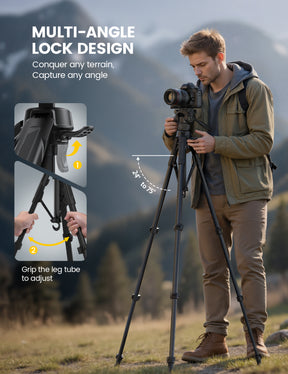Lamicall 67" Camera Tripod Stand Phone Tablet Holder