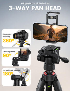 Lamicall 67" Camera Tripod Stand Phone Tablet Holder