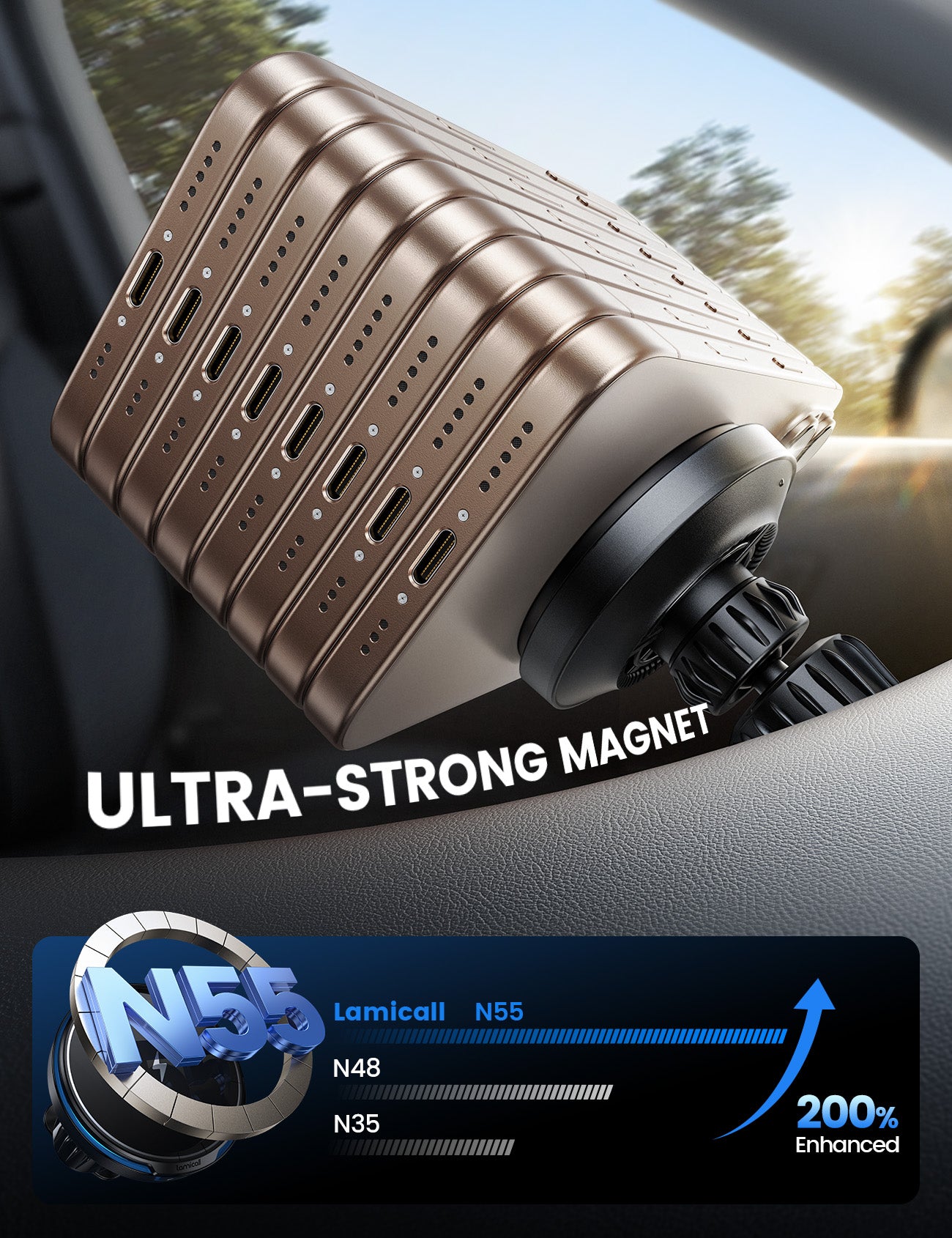Lamicall 15W for QI2 Magsafe Car Mount Charger