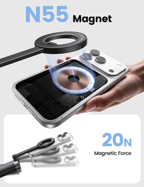 Lamicall 71" Magnetic Tripod for iPhone Auto-Open with Rechargeable Remote