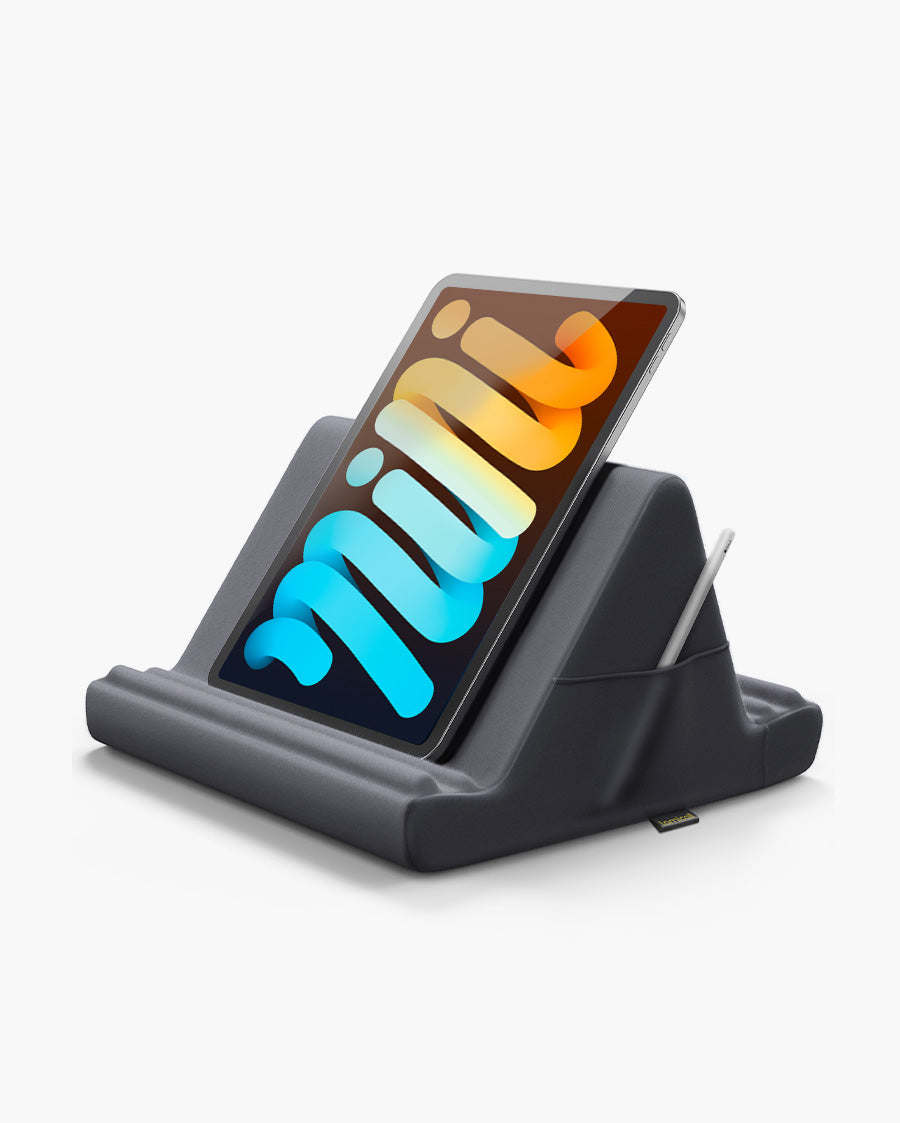 Tablet Pillow Holder Stand Soft Pad Dock Lap Bed Desk Pocket & 4 Viewing Angles