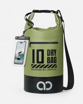 Lamicall Waterproof Dry Bag with Phone Pouch for Kayaking Boating Beach Camping Fishing