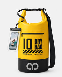 Lamicall Waterproof Dry Bag with Phone Pouch for Kayaking Boating Beach Camping Fishing