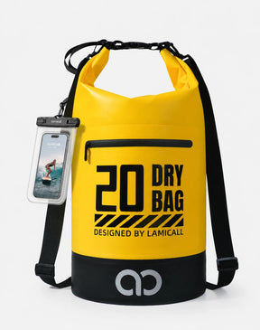 Lamicall Waterproof Dry Bag with Phone Pouch for Kayaking Boating Beach Camping Fishing