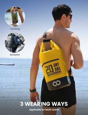 Lamicall Waterproof Dry Bag with Phone Pouch for Kayaking Boating Beach Camping Fishing