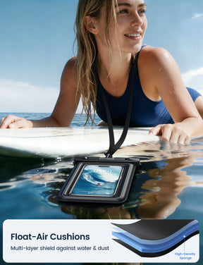 Lamicall IP68 Floating Waterproof Phone Pouch with Lanyard 4-8.5 inches