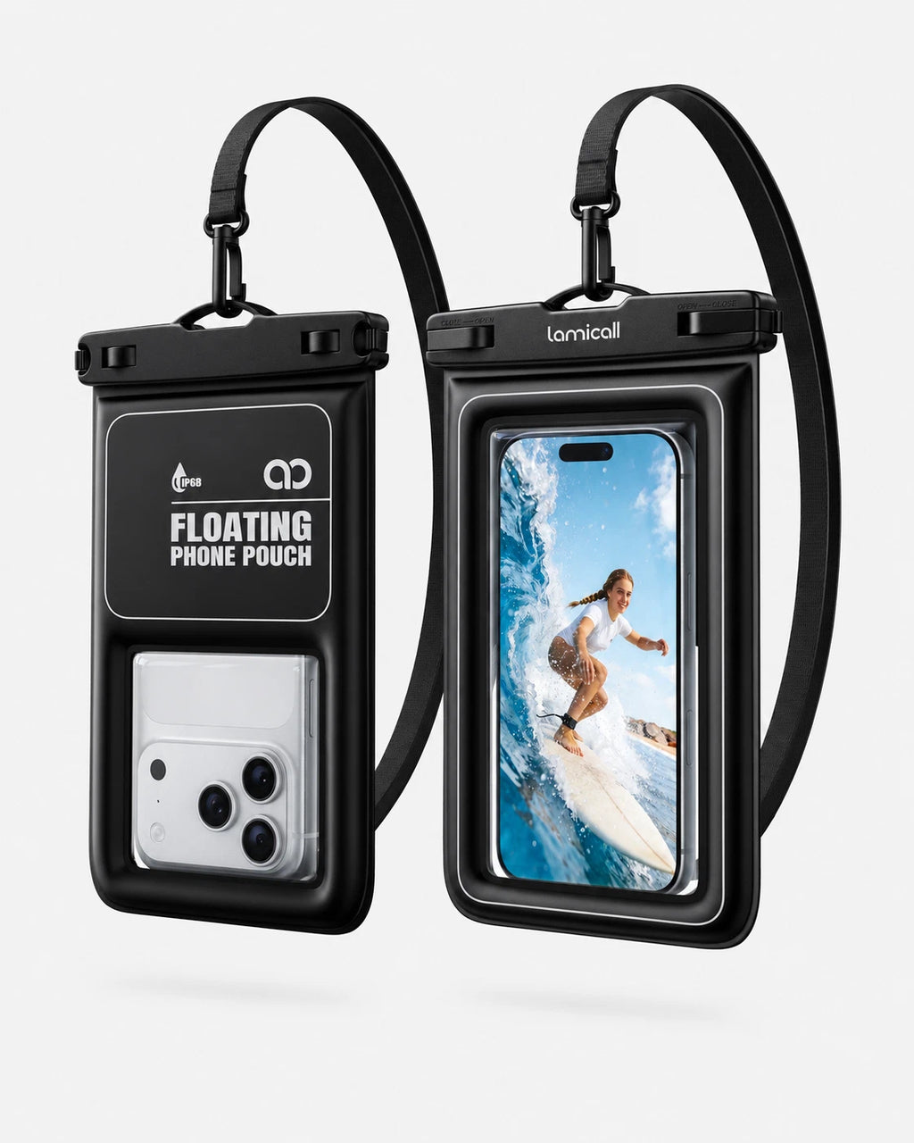 IP68 Floating Waterproof Phone Pouch Lanyard 4 8.5 inches