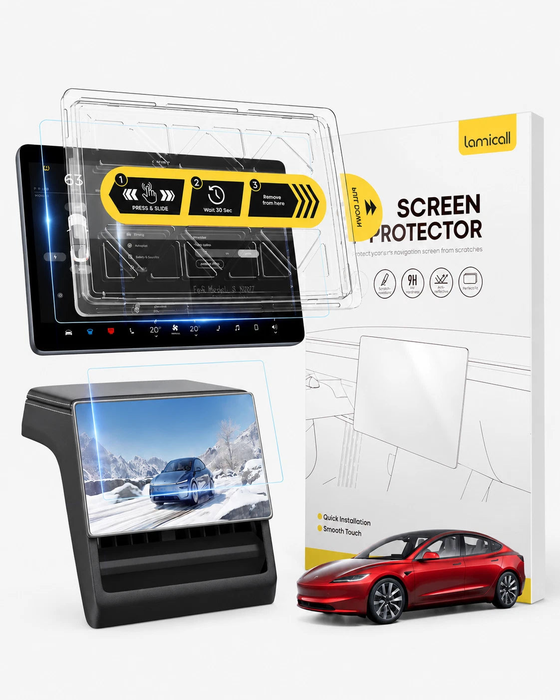 Lamicall Screen Protector Tesla Model Y Juniper 2025 & Model 3 (2024-2026)