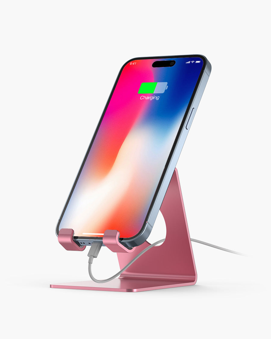 Lamicall Cell Phone Stand, Phone Dock: Cradle, Holder, Stand for Office Desk, Pink Lamicall Cell Phone Stand, Phone Dock: Cradle, Holder, Stand for Office Desk, Pink