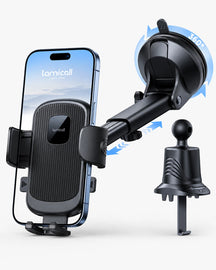 Lamicall 3-in-1 Pro Version Suction Cup 360° Rotation Car Phone Holders