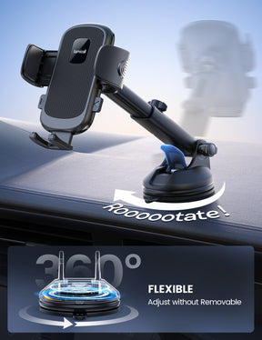 Lamicall 3-in-1 Pro Version Suction Cup 360° Rotation Car Phone Holders