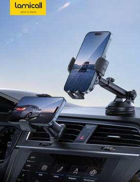 Lamicall 3-in-1 Pro Version Suction Cup 360° Rotation Car Phone Holders