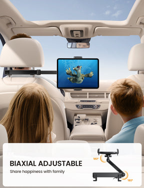 Lamicall Car Headrest Tablet Holder Lockable 3 in 1 Extension Arm