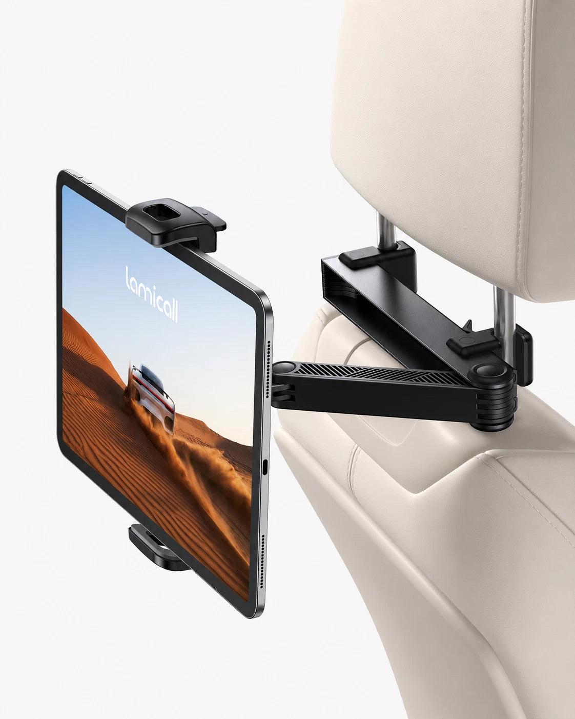 Lamicall Car Headrest Tablet Holder Lockable 3 in 1 Extension Arm
