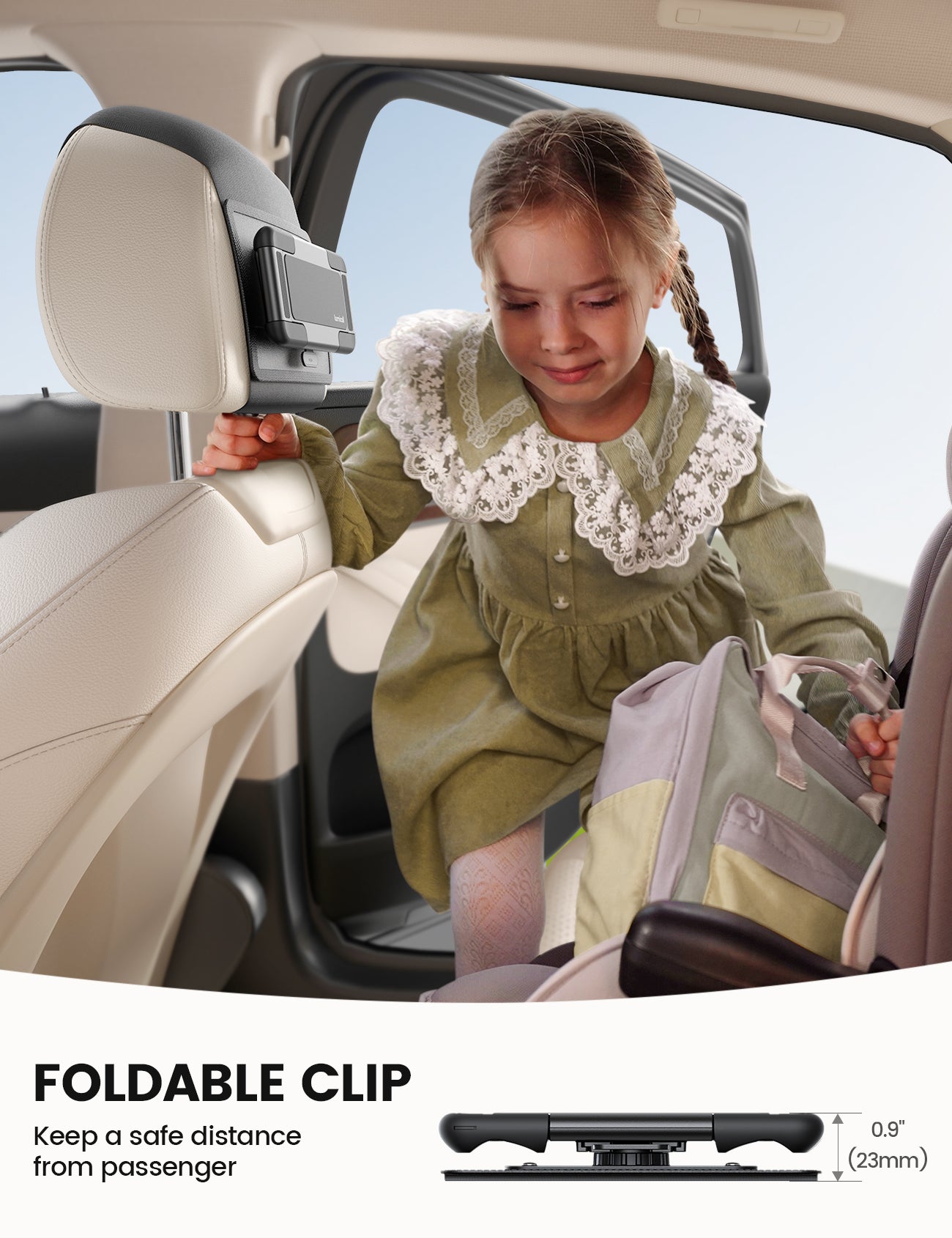 Lamicall Car Tablet Mount for Backseat Thick Case Friendly