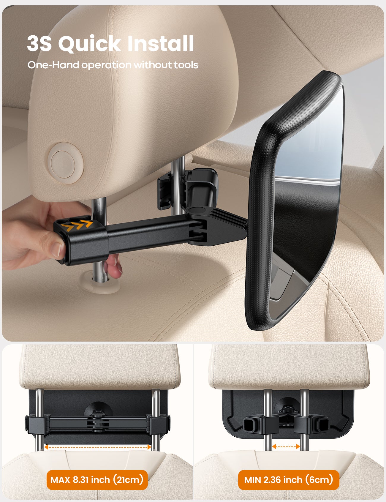 Lamicall Baby Car Mirror for Backseat