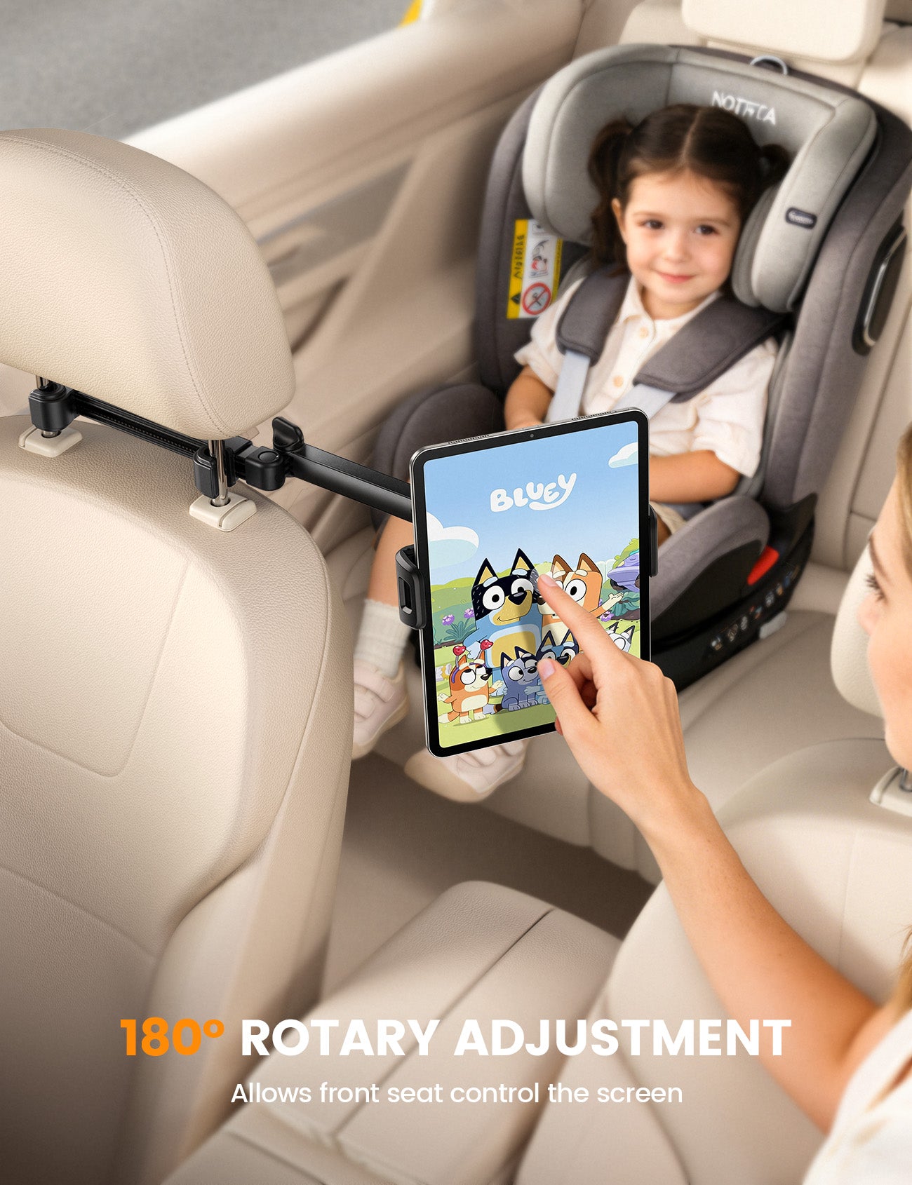 Lamicall Lockable Foldable Clip Car Headrest Tablet Holder