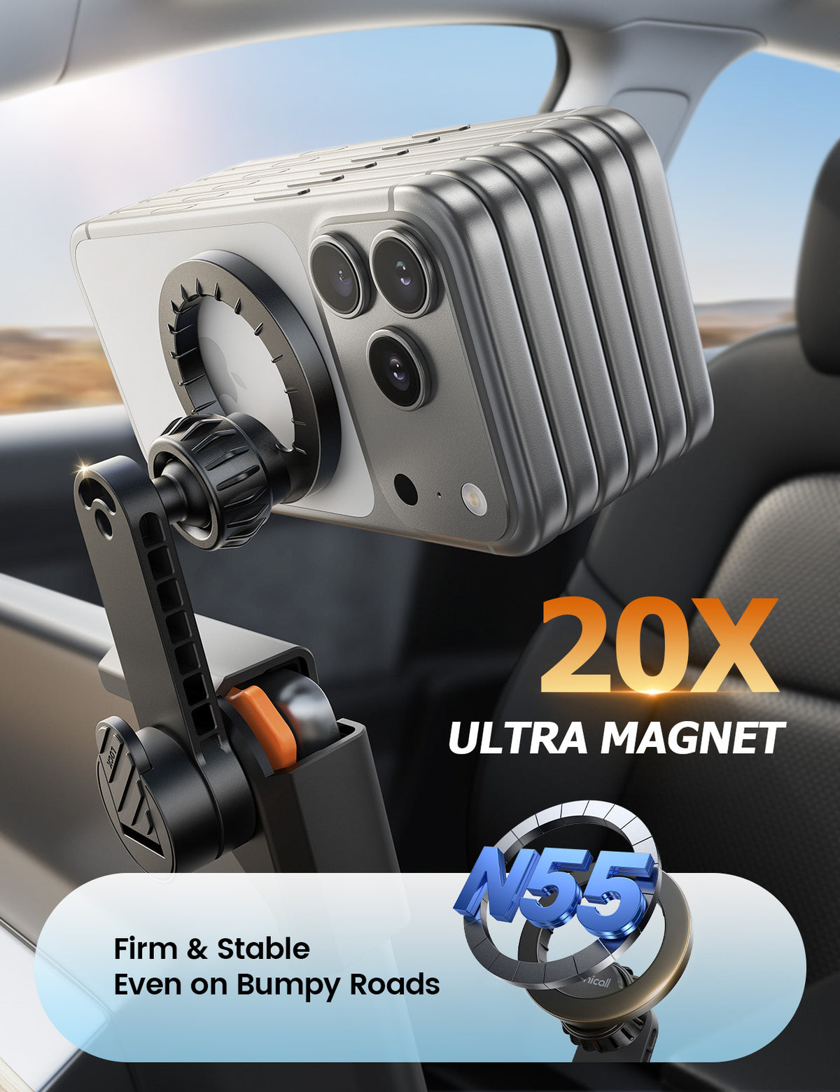 Lamicall Phone Holder for Tesla Model 3 and Y Accessories