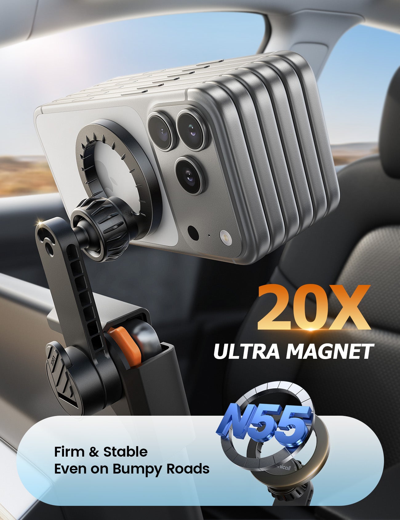 Lamicall Phone Holder for Tesla Model 3 and Y Accessories