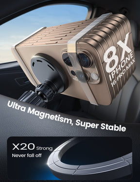 Lamicall 15W for MagSafe Car Mount Charger 20X Strong Magnets