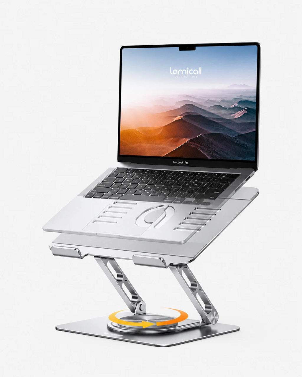 Foldable Aluminum Laptop Stand Desk Adjustable & 360 RotatingErgonomic Laptop Riser MacBook Dell HP