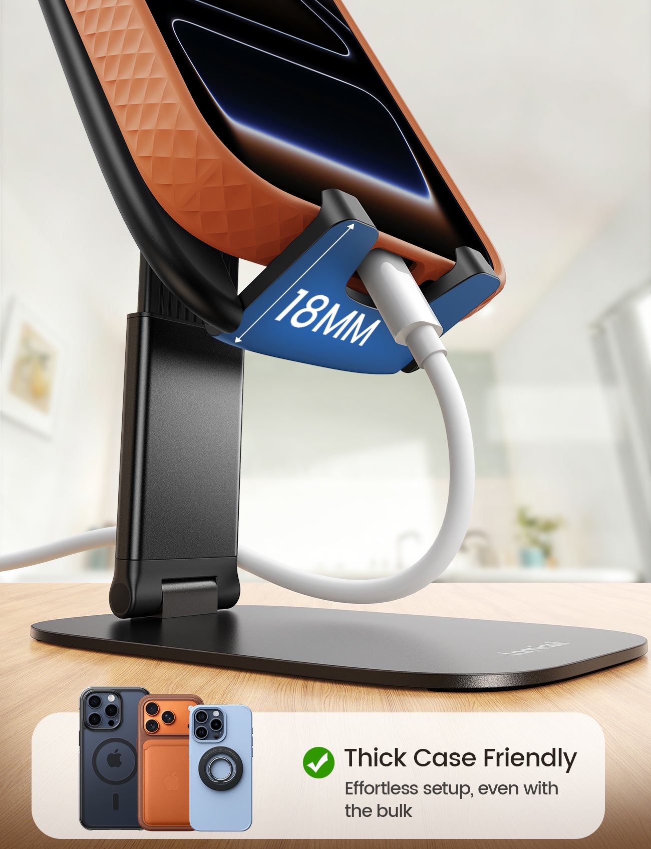 Lamicall Ultra-Thin Foldable Cell Phone Stand for Desk