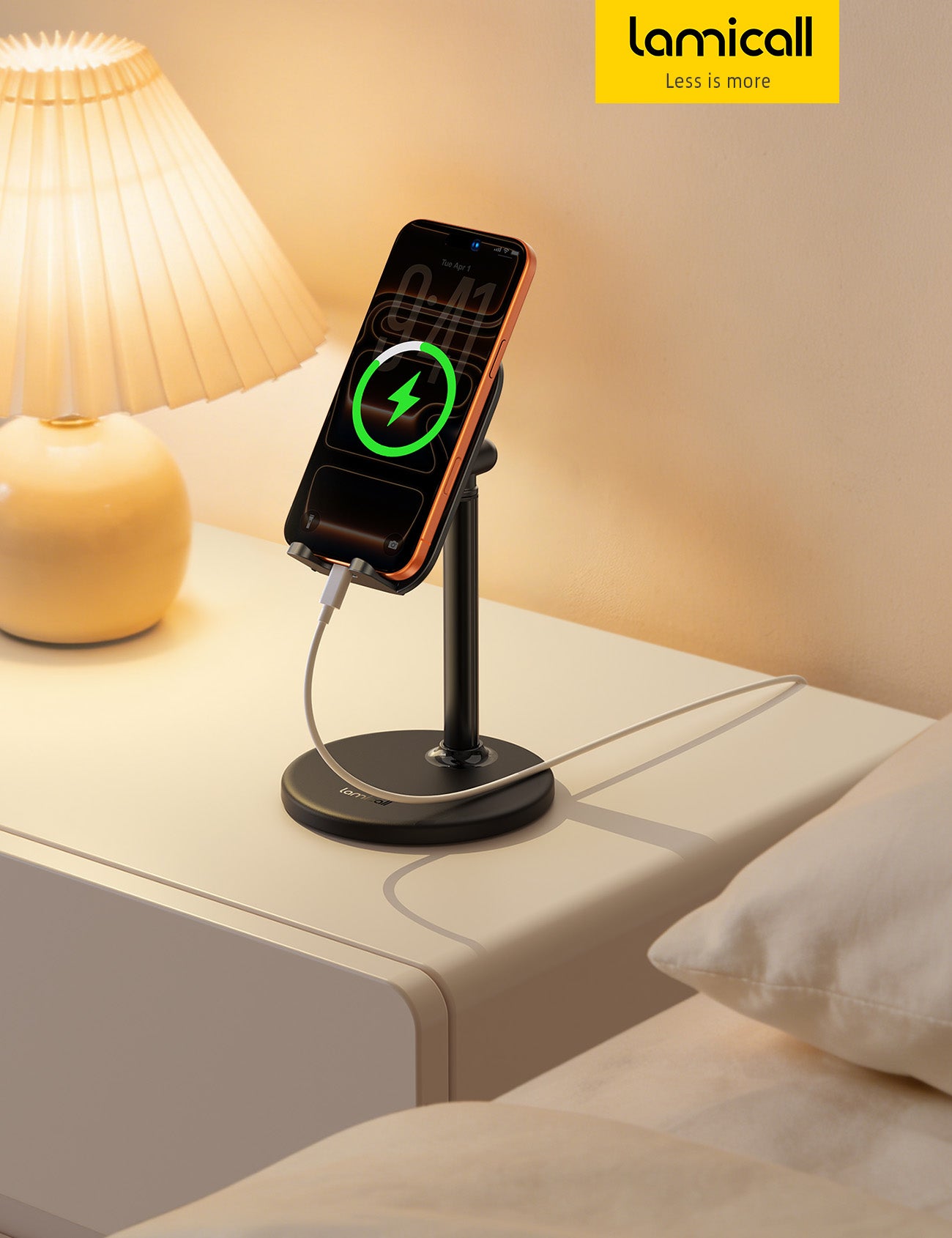Lamicall Height Angle Adjustable Sturdy Desktop Phone Holder