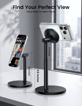 Lamicall Magnetic Phone Stand for Desk, Height Adjustable Holder for iPhone