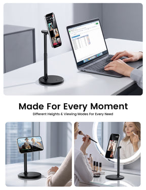 Lamicall Magnetic Phone Stand for Desk, Height Adjustable Holder for iPhone