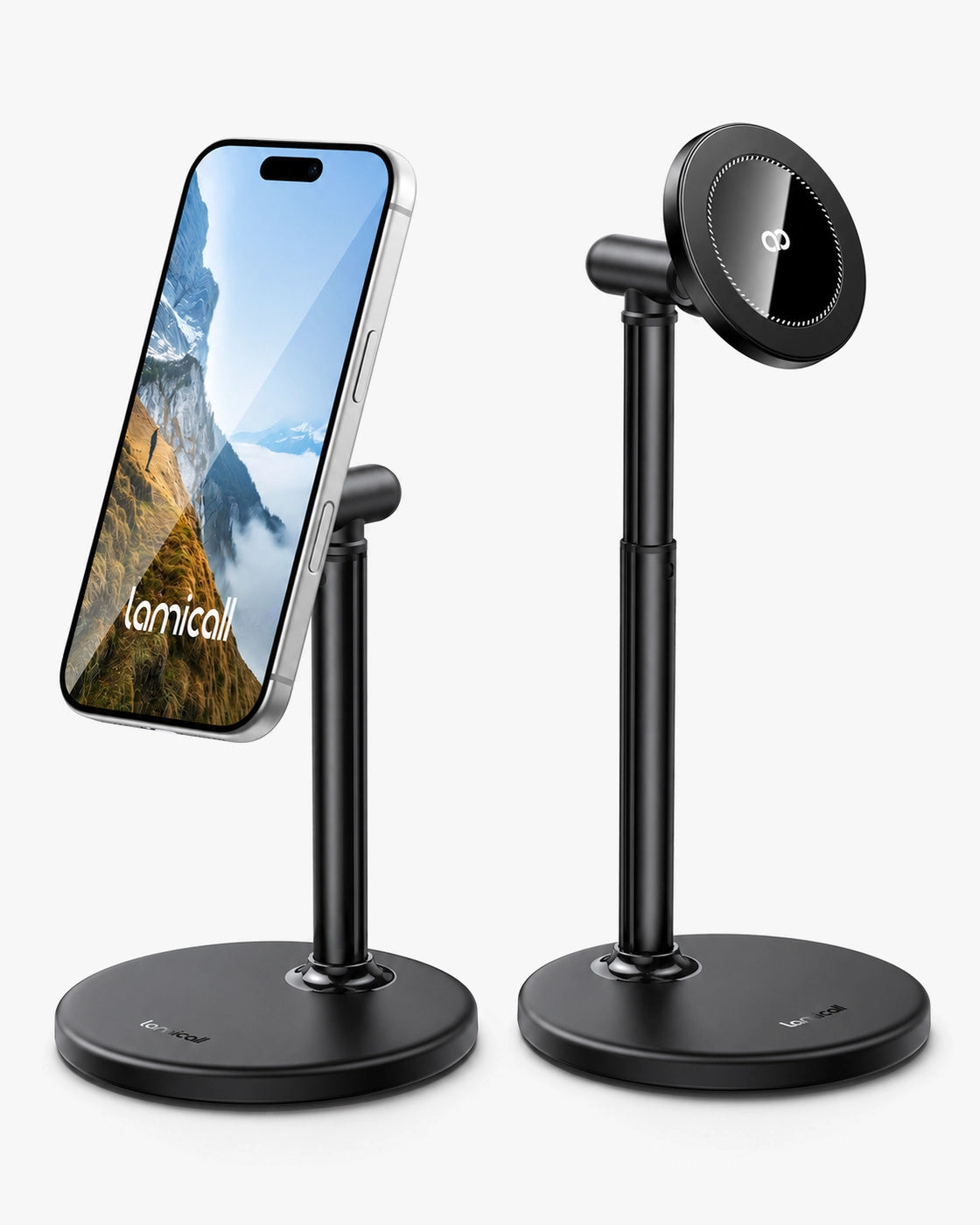 Lamicall Magnetic Phone Stand for Desk, Height Adjustable Holder for iPhone