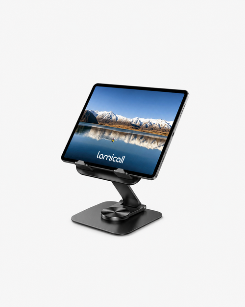 Lamicall Desktop Adjustable & Foldable 360°Rotation Tablet Stand Holder For 4.7-13" Devices