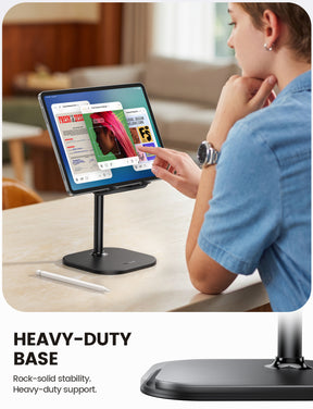 Lamicall iPad Stand Height Adjustable Tablet Holder Weighted Base for Desk