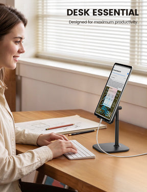 Lamicall iPad Stand Height Adjustable Tablet Holder Weighted Base for Desk