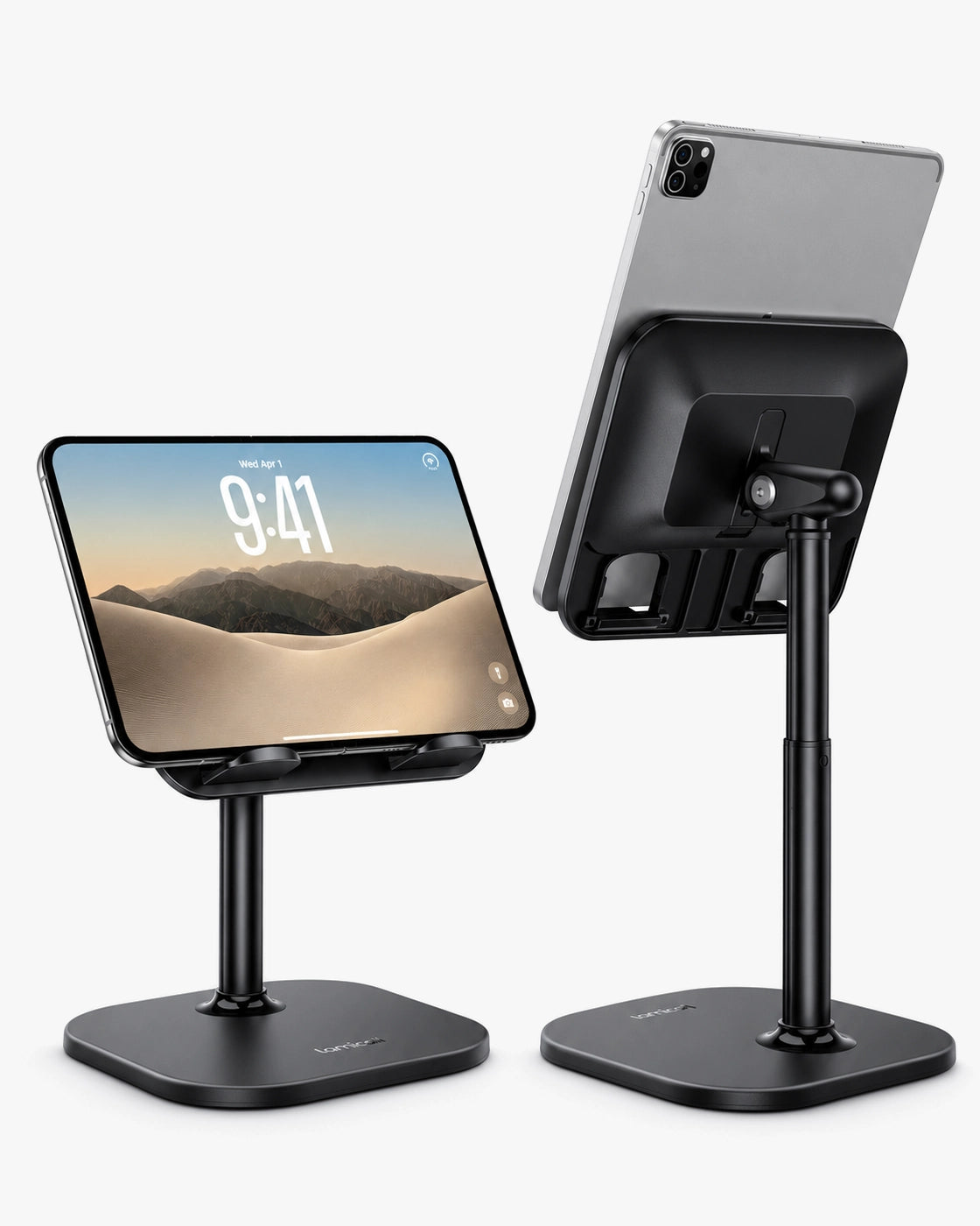 Lamicall iPad Stand Height Adjustable Tablet Holder Weighted Base for Desk