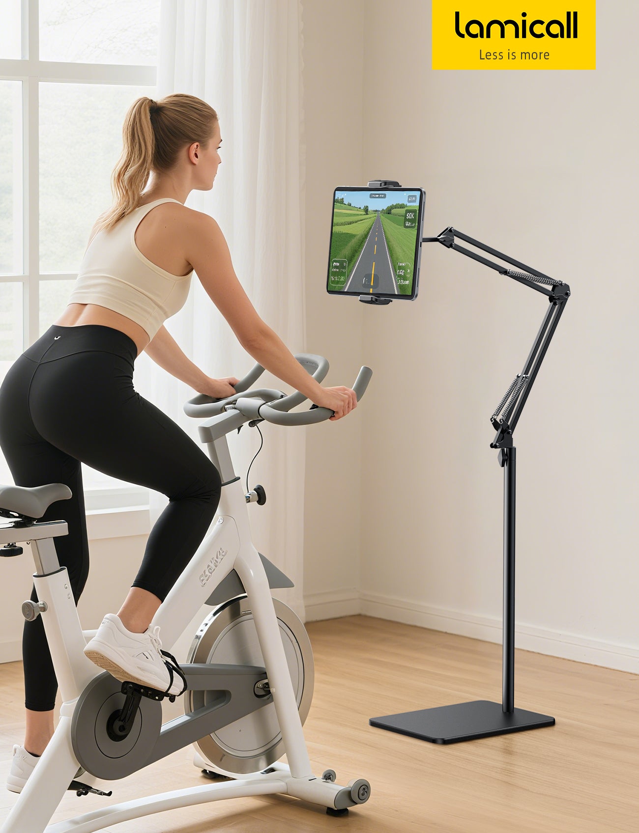 Lamicall Tablet Floor Stand Flexible Arm Holder Multi Angle