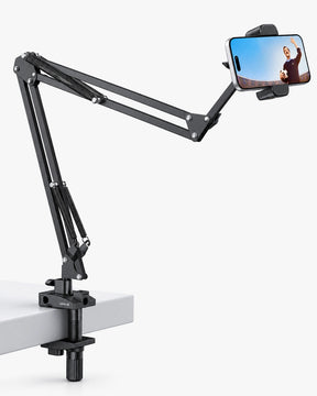 Lamicall Phone Holder for Bed & Desk, 32.5" Flexible Carbon Steel Arm Mount