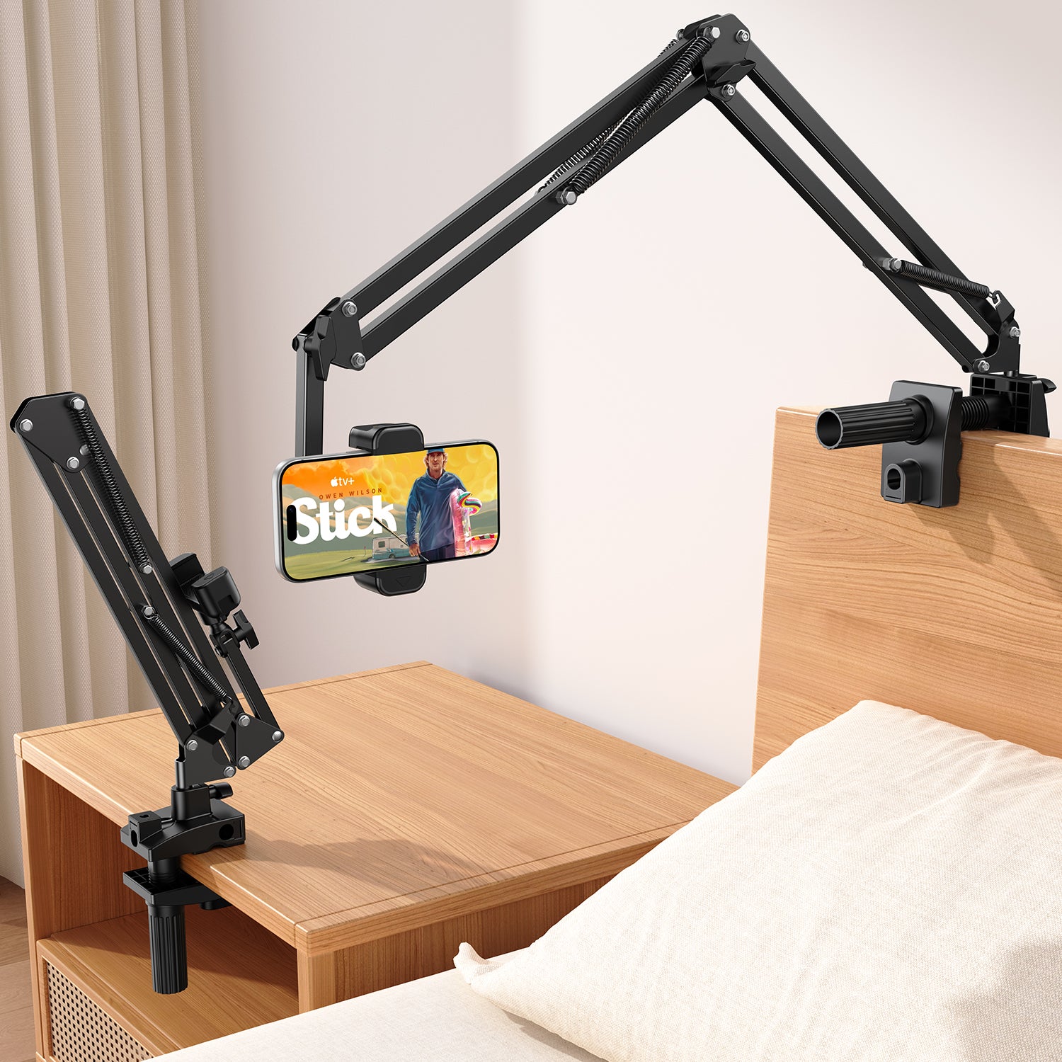 Lamicall Phone Holder for Bed & Desk, 32.5" Flexible Carbon Steel Arm Mount