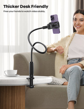 Lamicall Gooseneck Phone Holder for Bed Upgraded Stable Clip