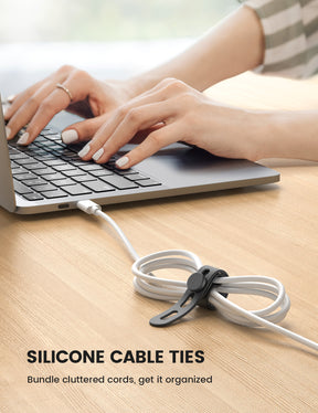 Lamicall Silicone Cable Ties Cord Organizer
