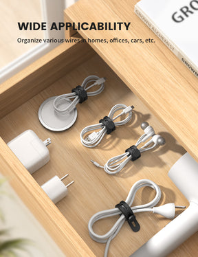 Lamicall Silicone Cable Ties Cord Organizer