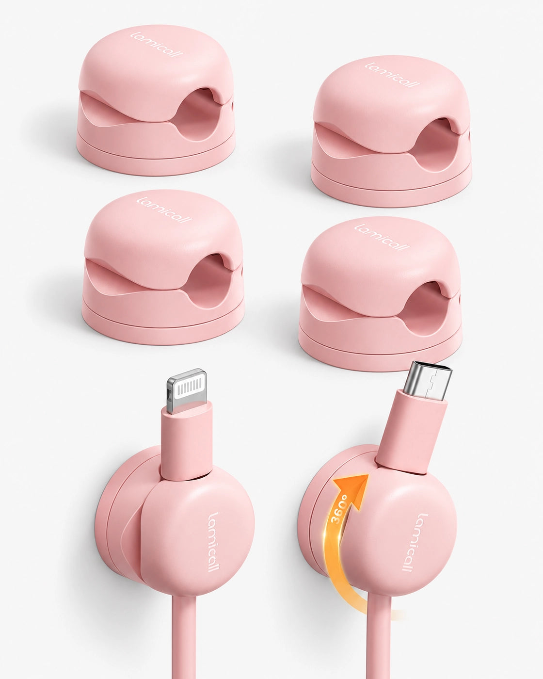 Lamicall 6 Pack Rotatable Cord Organizer