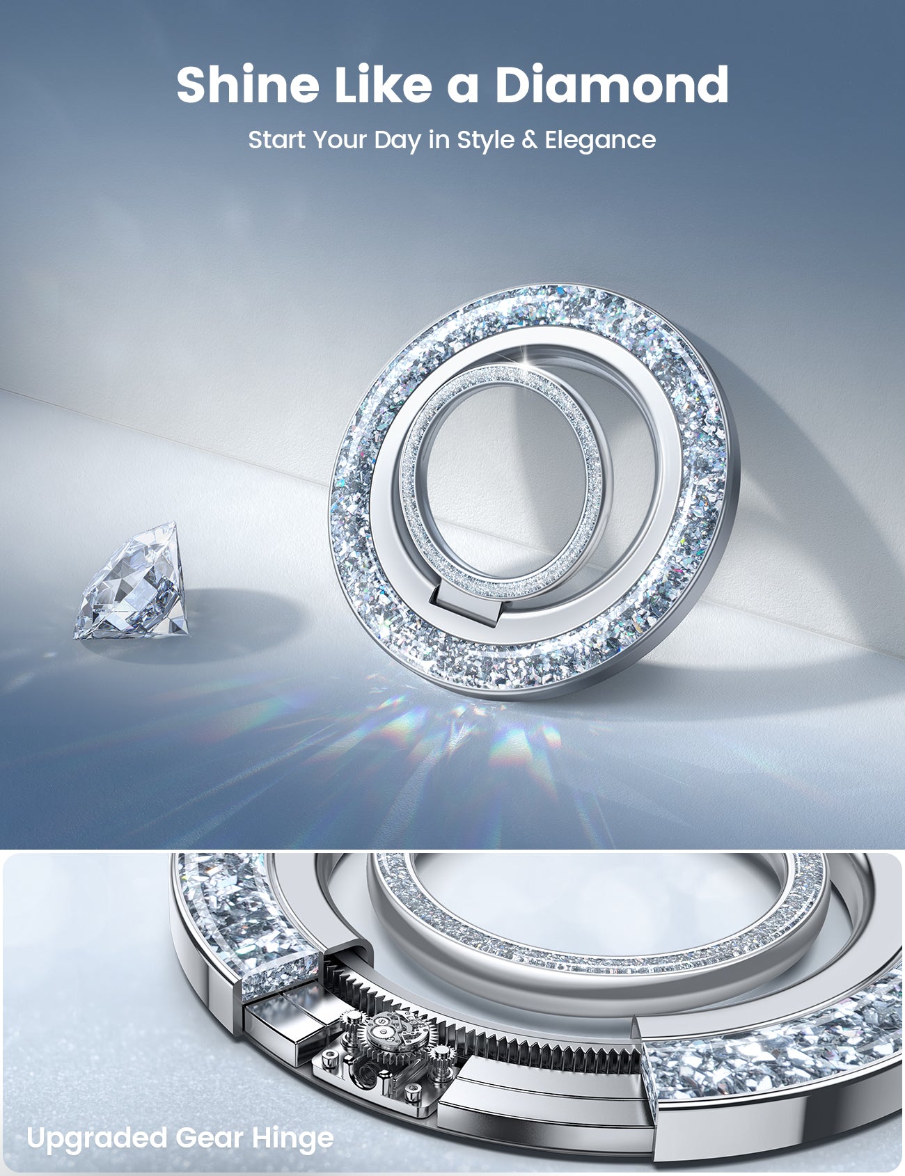 Lamicall Super Magnet Stylish Phone Ring Holder Magsafe Women Decor Accessories