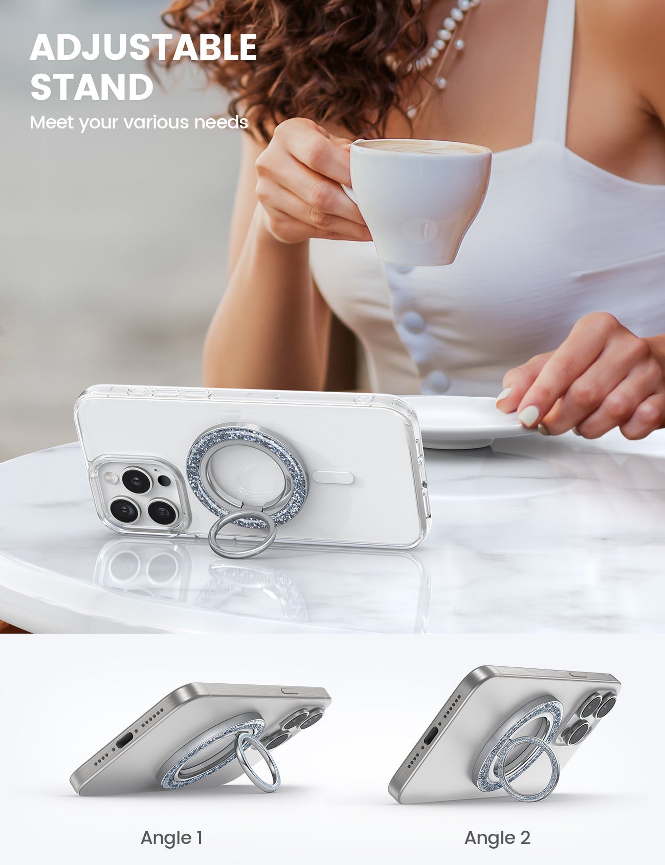 Lamicall Super Magnet Stylish Phone Ring Holder Magsafe Women Decor Accessories