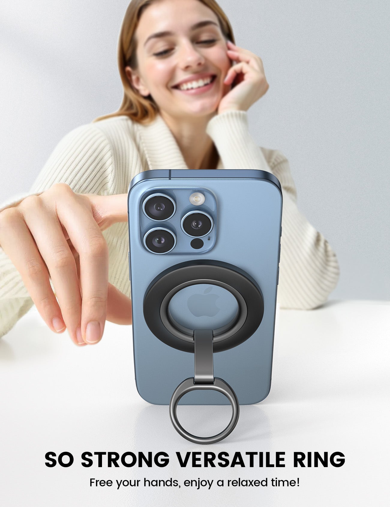 Lamicall MagSafe Phone Ring Grip  360° Rotation Finger Grip Kickstand Ring Accessories