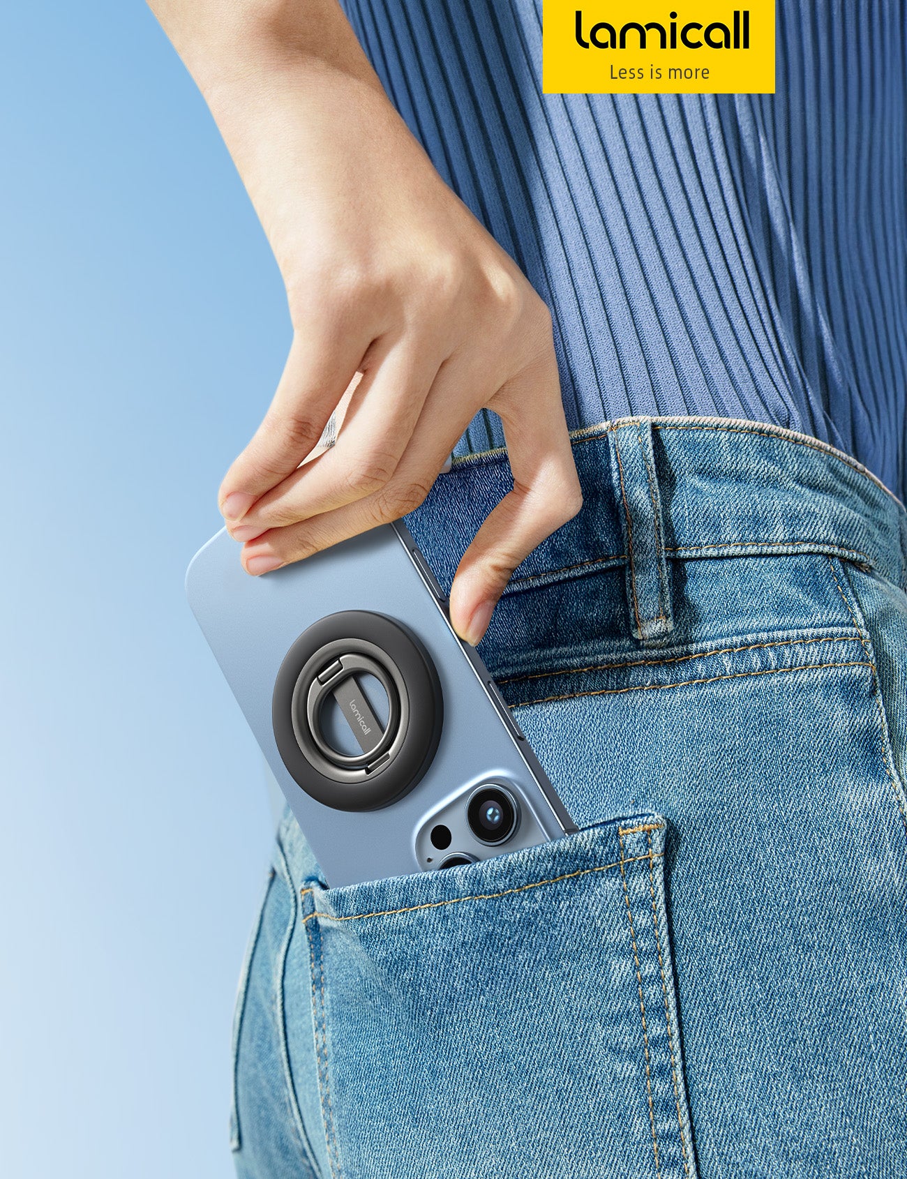 Lamicall MagSafe Phone Ring Grip  360° Rotation Finger Grip Kickstand Ring Accessories