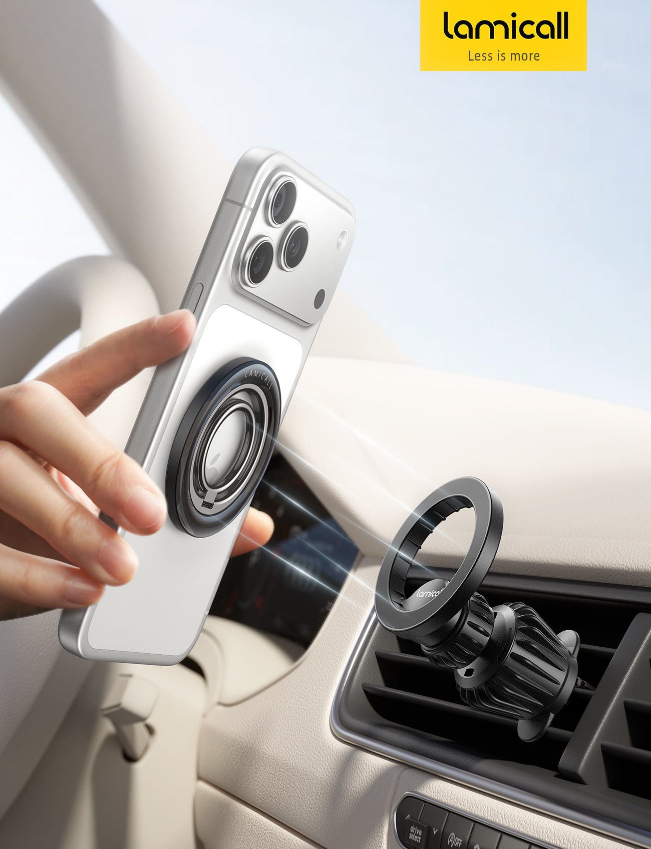 Lamicall Magnetic Phone Ring Grip Strong MagSafe Accessories - 360° Rotating