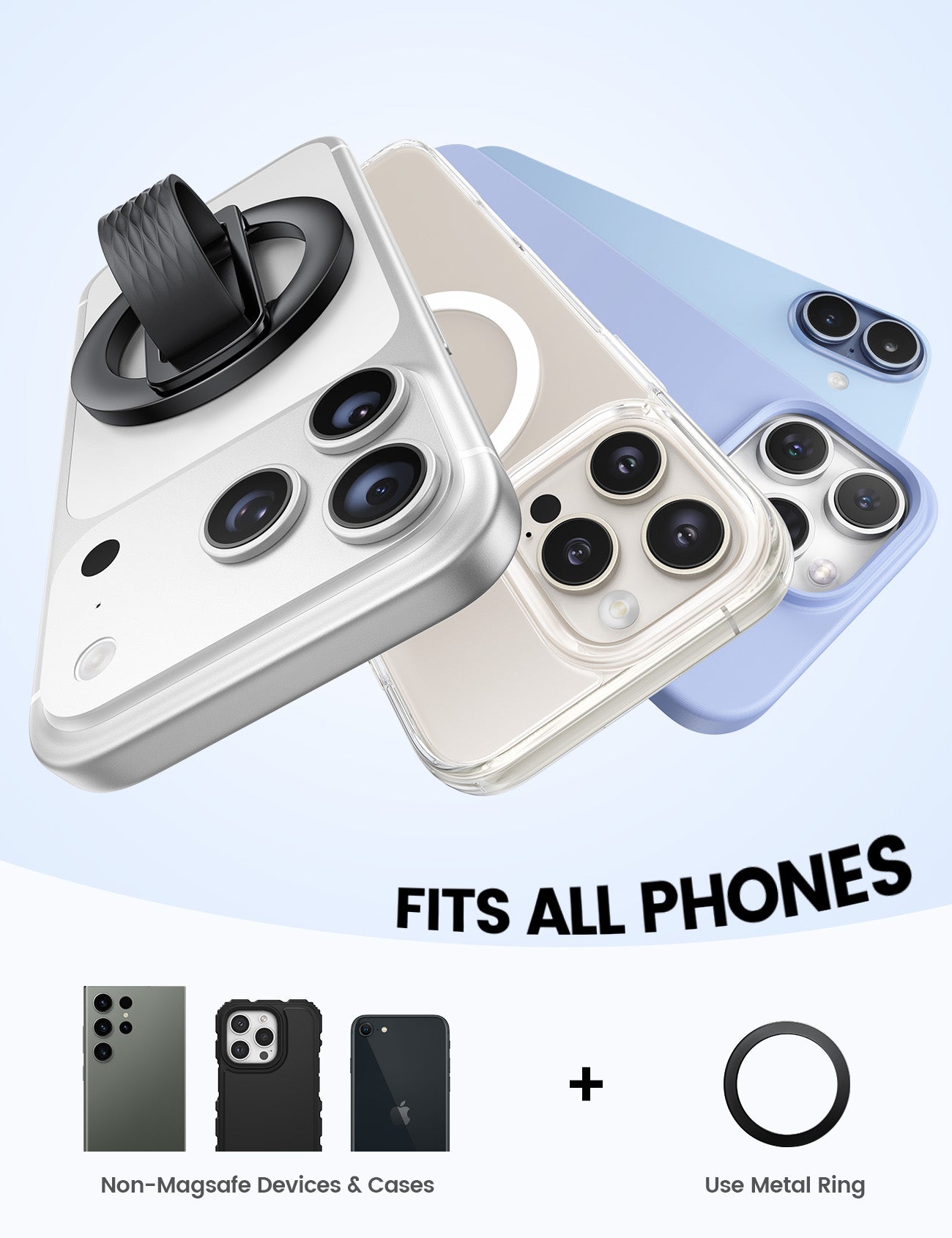 Lamicall Magnetic Phone Grip MagSafe Soft Silicone Loop