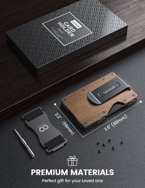 Foldable Minimalist Carbon Fiber Wallet Slim Metal RFID Blocking Card Holder