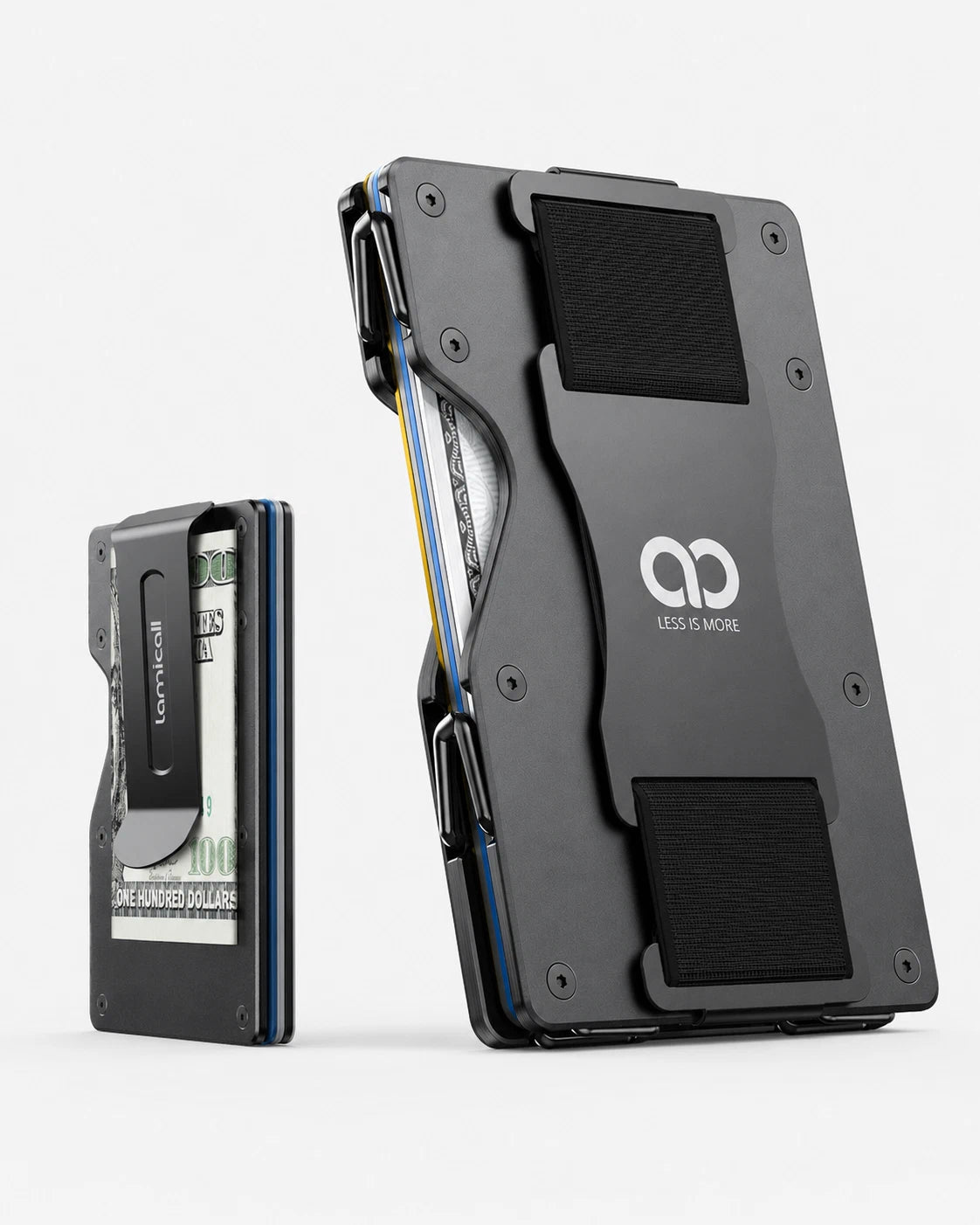 Foldable Minimalist Carbon Fiber Wallet Slim Metal RFID Blocking Card Holder